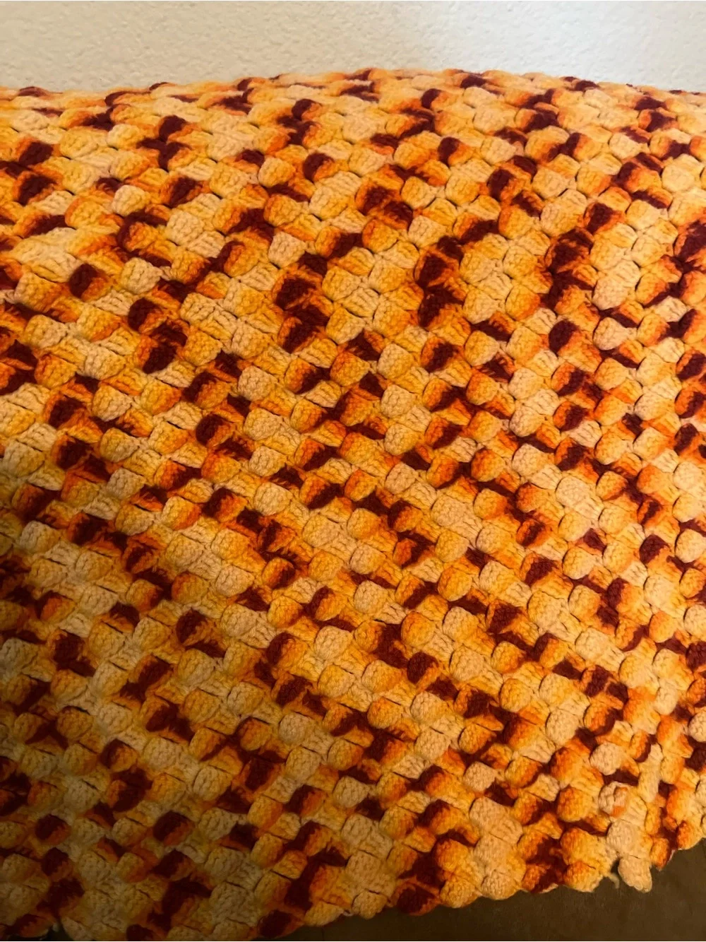 Cozy Orange Patterned Throw Blanket - Home Bedding
